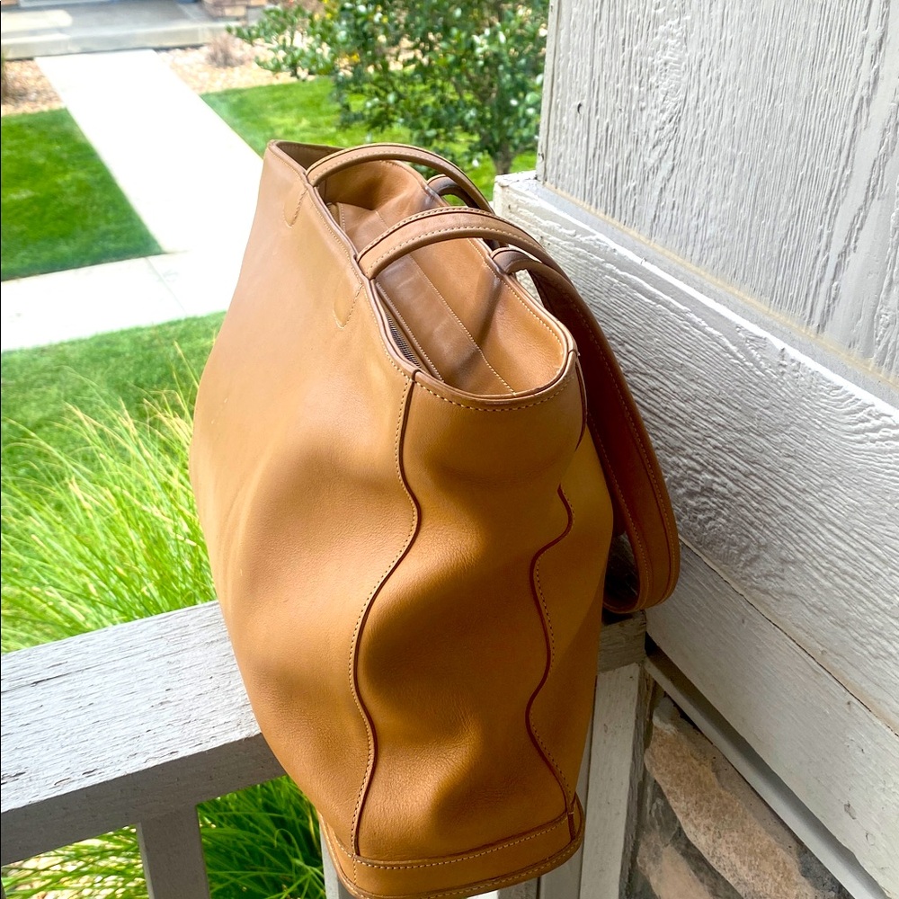 Coach Tan Leather Tote Bag - Picture 4 of 14
